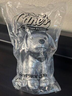 Raising Cane's Uptown Cane Limited Edition Plush Puppy Silver Sealed